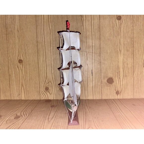 Vintage Wooden Model Ship 14" by Nanco - Picture 2 of 5